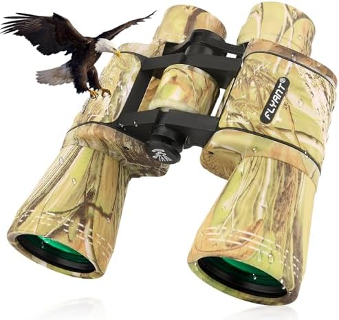 20x50 High Powered Binoculars for Adults, Waterproof Binoculars with Low Light Vision for Bird Watching Hunting Camping Travel Cruise Hiking Sports Stargazing, Birthday Gifts for Men