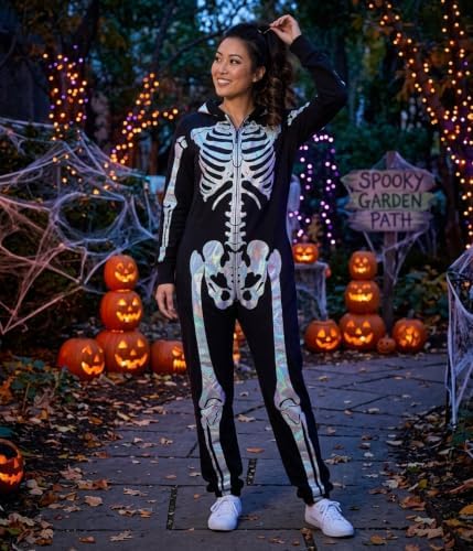 Tipsy Elves Skeleton Halloween Jumpsuit Costume for Women