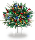 Lighted Christmas Urn Filler, 1 Pack 24 Inch Multicolor Planter Decor