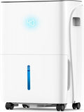 ZAFRO 5000 Sq.Ft Dehumidifiers for Home and Basement with Drain Hose, Energy Saving Max 80 Pints Dehumidifier with Auto or Manual Drainage, Auto Defrost, Three Modes, 24Hrs Timer