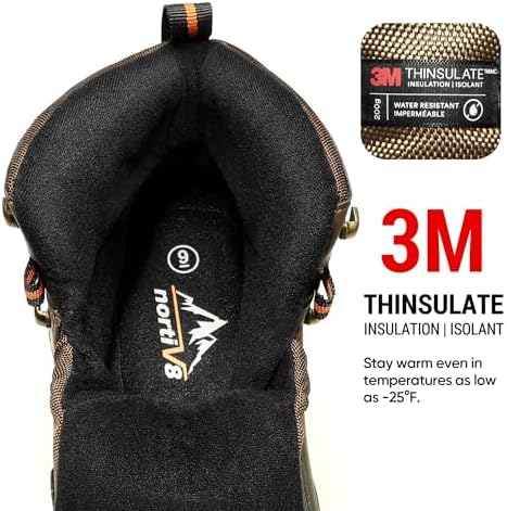 NORTIV 8 Men's Waterproof Hiking Winter Snow Boots