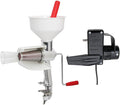 Johnny Apple Sauce Maker, Tomato Sauce Maker, Remove Skins & Seeds From Produce, Model 250 Clamp Based Food Strainer with Electric Motor (Strainer + Motor)
