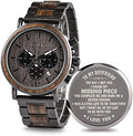2win Engraved Wooden Watch for Boyfriend My MAN Fiancé Husband Customized Personalized Wood Watches for Men Birthday Anniversary Personalized Watch
