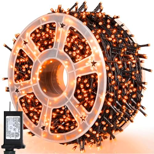 weillsnow 500 LED Halloween String Lights,164 FT Twinkle Lights Waterproof