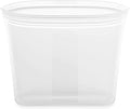 Zip Top Reusable Food Storage Bags | Sandwich Bag [Frost] | Silicone Meal Prep Container | Microwave, Dishwasher and Freezer Safe | Made in the USA
