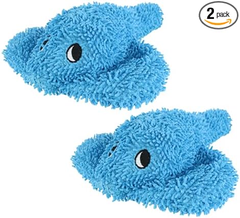 MIGHTY® 2 Pack Microfiber Medium Stingray Dog Toys | Ultra Durable Plush Toy with Multiple Layers & Reinforced Seams , Washable and Floats , Mighty® Construction