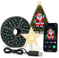 Christmas Tree Pixel Lights, USB Powered Animated Light Show with Remote