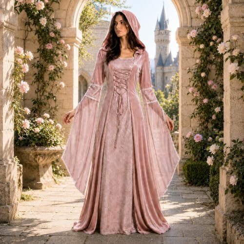 Women Deluxe Witch Dress Renaissance Vampire Halloween Costume