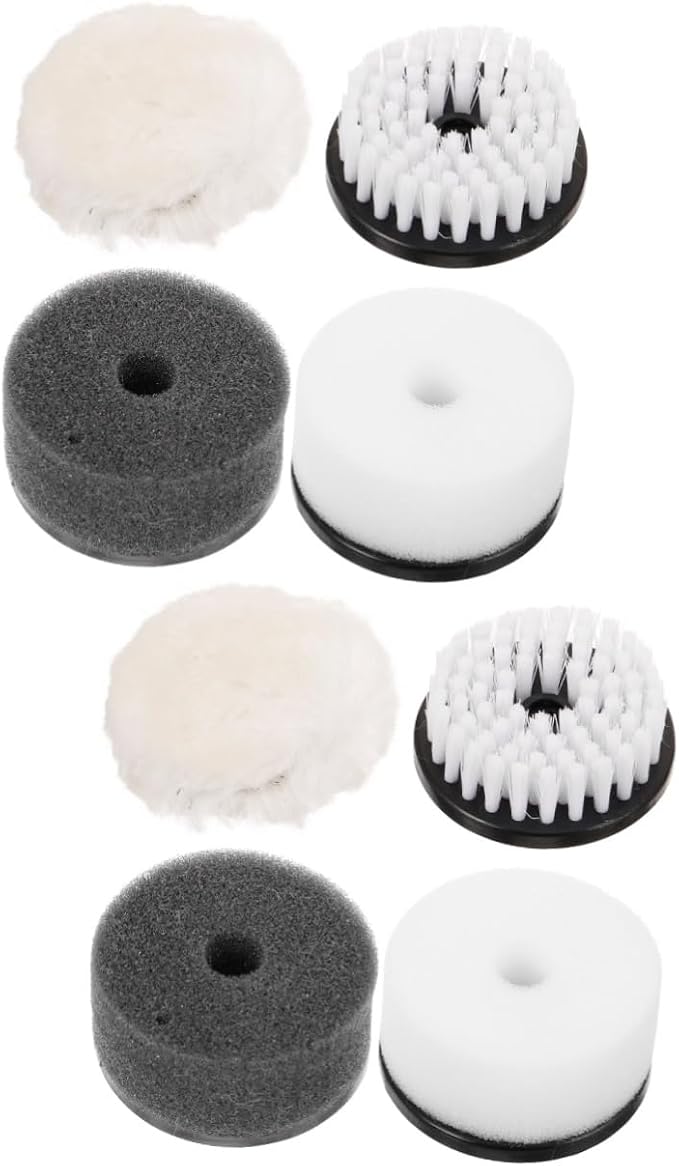 minkissy 8pcs Shoe Cleaning Kit Polishing and Dust Brushes Sponge Attachments for Care for Shoe Maintenance and Brightening
