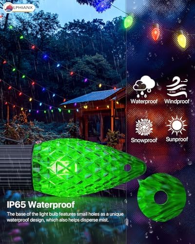 Smart C9 Christmas Lights Outdoor, 100FT 150 LEDs, APP Remote Controlled RGB String Lights with 80+ Modes Color Changing DIY Chasing Xmas Waterproof String Light for Patio Xmas Decor