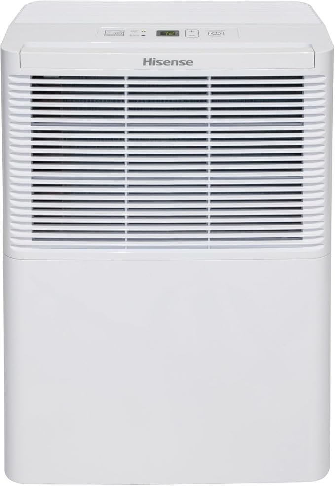 Hisense 25 Pint Small Compact Portable Dehumidifier, Energy Efficient Quiet Humidity Absorber Moisture Extractor for Bathroom Bedroom Room Garage Attic Home Crawl Space Closet