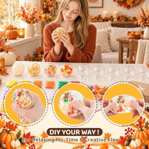 12 Set Thanksgiving DIY Stress Ball Making Kit Squeeze Craft Gift