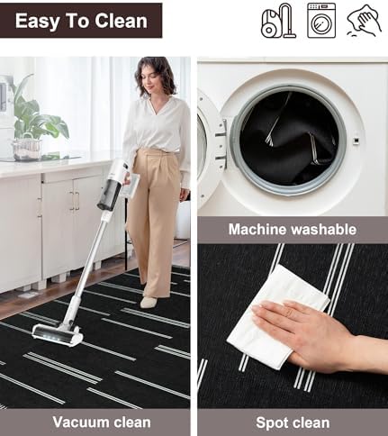 chakme Office Chair Mat for Hardwood Floor, 48"x36" Easy Glide Computer Desk Mat Protector for Rolling Chair Under Desk Rug Nonslip Backing, Machine Wash, (Stripes)