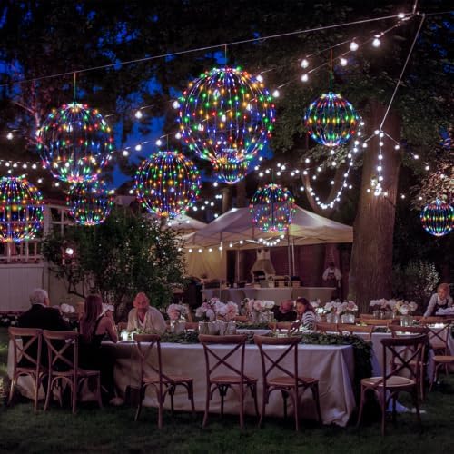 Christmas Decorations,LED Light Balls Outdoor,3 Pack,Multicolor