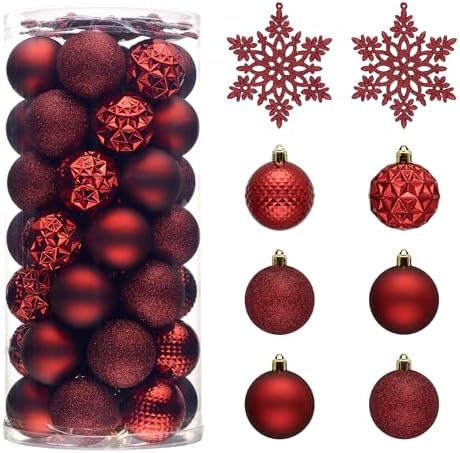 Valery Madelyn 50ct Christmas Tree Decorations Ball Ornaments 2.36 Inches