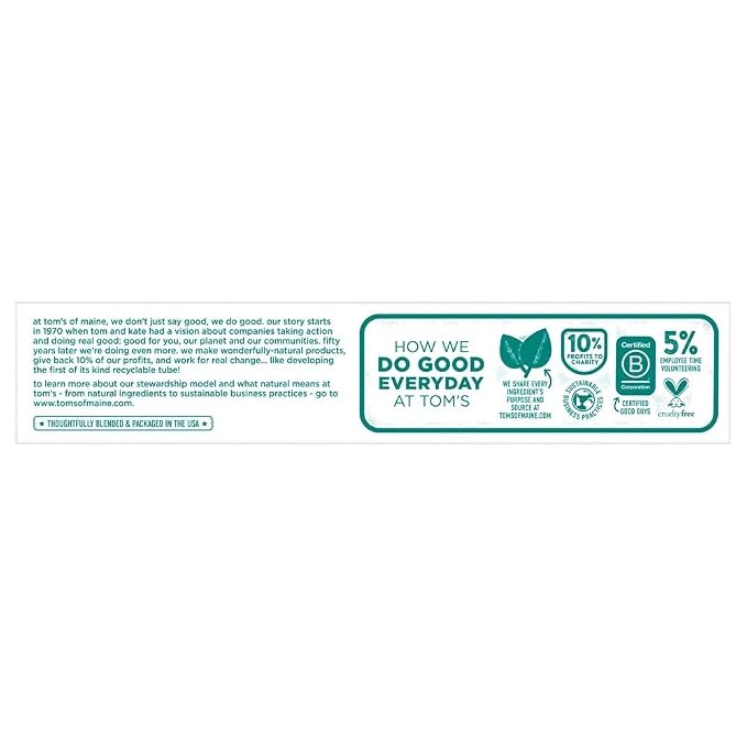 Tom's of Maine Antiplaque Plus Whitening Gel, Spearmint 4.7 oz (Pack of 3)3