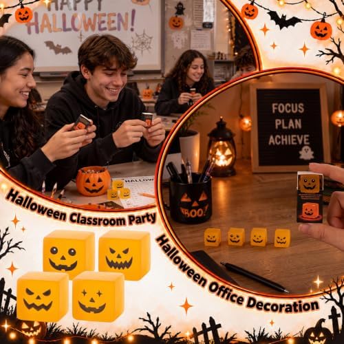 24 Sets Halloween Party Favors Relief Pumpkin Gifts Bulk for Coworkers