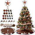 Sosation 28 Pcs Western Cowhide Christmas Tree Decor Complete Set