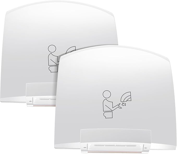 Rossesay 2 Pcs Electric Hand Dryer Commercial Compact Air Wiper Automatic Hand Air Dryer for Dry Machine Wall Business Home Household Restroom Office Mall, 110v,1200W(White)