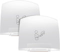 Rossesay 2 Pcs Electric Hand Dryer Commercial Compact Air Wiper Automatic Hand Air Dryer for Dry Machine Wall Business Home Household Restroom Office Mall, 110v,1200W(White)