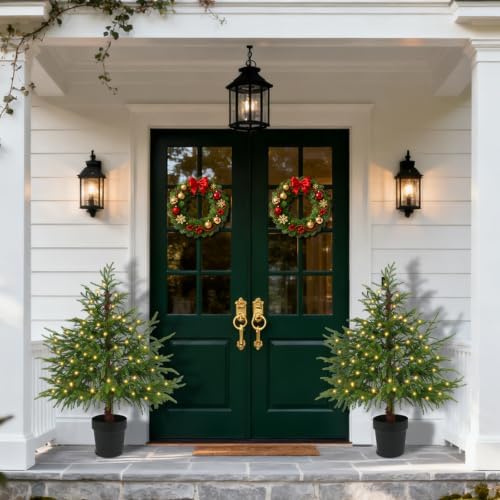 3FT Pre-Lit Artificial Norfolk Pine Christmas Tree, Holiday Décor