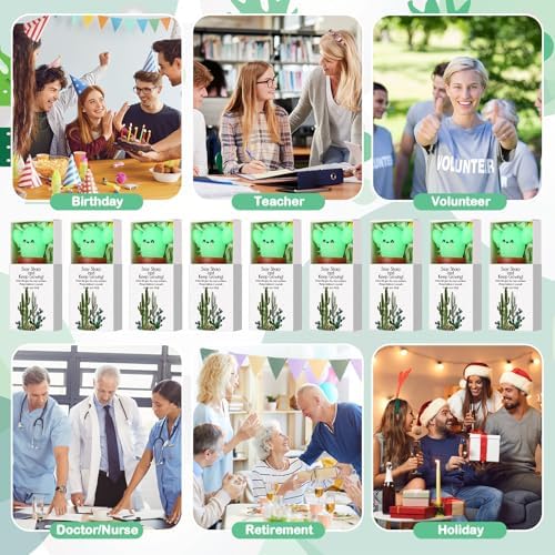 24 Sets Believe in Yourself Gifts Cactus Growing Party Favors