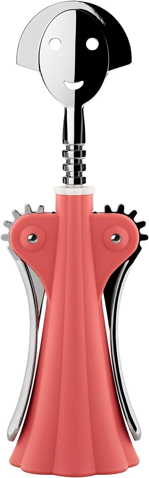 Alessi Anna G. AM01 P - Design Corkscrew, in Thermoplastic Resin and Chrome-Plated Zamak, Pink