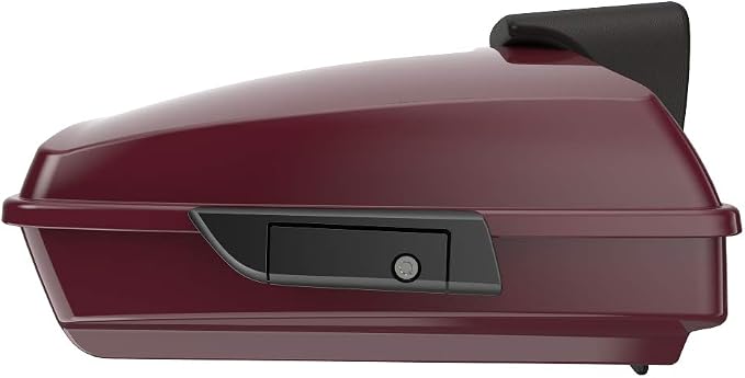 Advanblack Road Glide Tour Trunk Pack Crimson Red Sunglo Razor Tour Trunk Pack Backrest Pad for '97-'25 Harley Touring Road King Street Glide Electra Glide CVO models