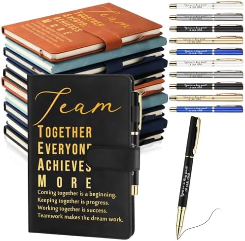 Kosiz 20 Pcs Employee Appreciation Gift Bulk Notebook Pen, Multicolor, Team