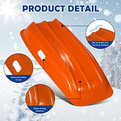 Jerify 6 Pcs 35 in Plastic Snow Sled for Kids Adults