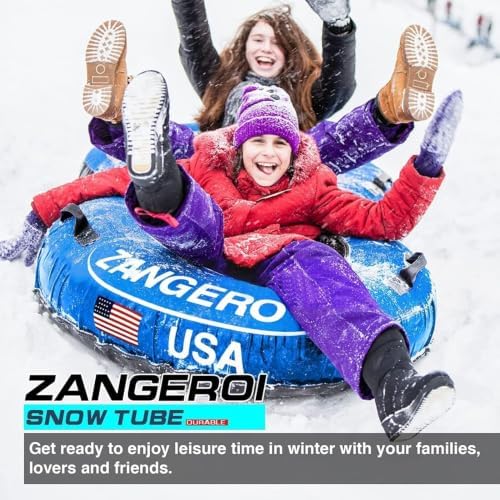 Snow Tube Snow Tubes for Sledding Heavy Duty 47 inch Snow Sleds for Kids and Adult Heavy Duty Snow Sleds for Adults Inflatable Snow Tube for Kids with Snow Tube Cover