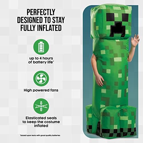 Disguise Minecraft Creeper Inflatable Costume, Green