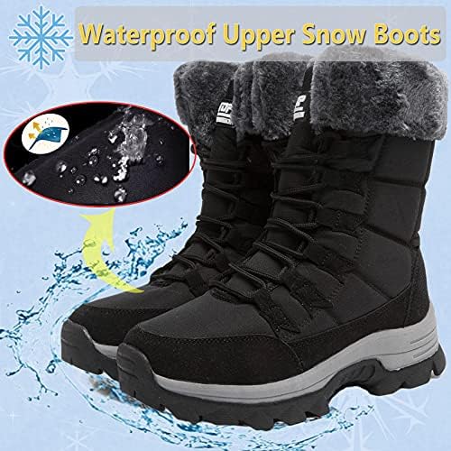 ziitop Womens Winter Snow Boots Waterproof Fur Lined Warm