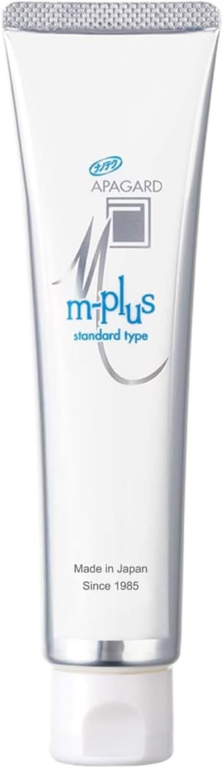 APAGARD® M-Plus, Sangi's Nano-Hydroxyapatite Toothpaste for Naturally Whiter Teeth, No Fluoride, for Family use, 125g / 4.4 oz, Mild Mint Flavor, Pack of 3