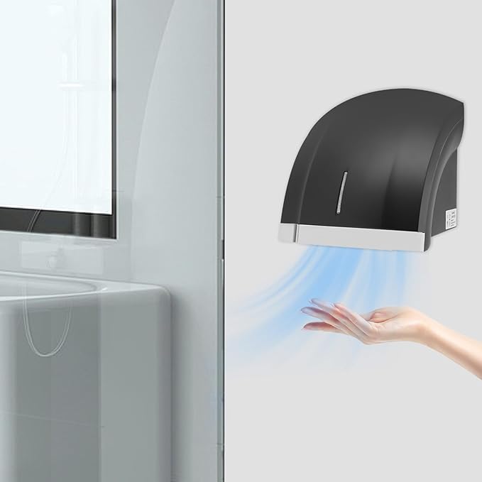 Automatic Electric Hand Dryer, High Speed Hand Air Dryer for Commercial Household 1800W Hot and Cold Wind
