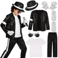 Kids Dance Star Costume for Boys 80s 90s Pop Stage Outfits for Halloween