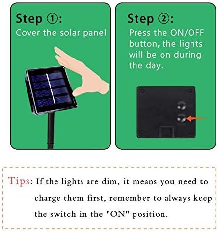 OZS 2 Pack 240 LED Solar Christmas Lights Outdoor Waterproof, Red&White
