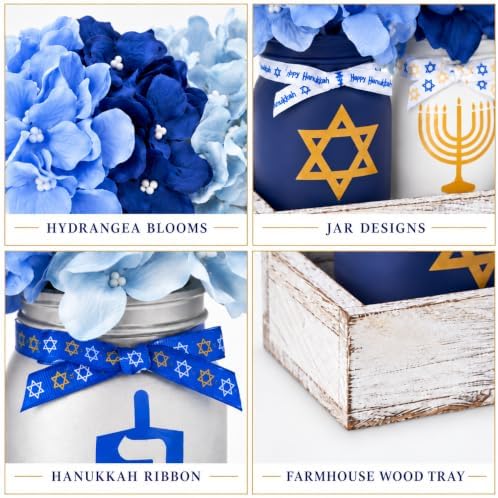 Hanukkah Decorations for Home, Chanukah Table Decor Indoor/Outdoor