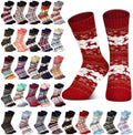 Hoolerry 30 Pairs Christmas Fuzzy Socks Bulk for Adult Gift