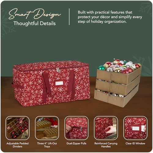 Covermates Adjustable Ornament Storage Bag, 25.5" W x 13" D x 12.5" H