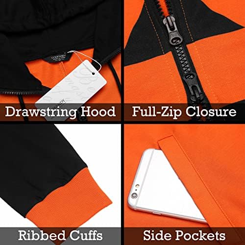 COOFANDY Mens Jumpsuit Onesie Hooded Full Zip One Piece Jogging Tracksuit