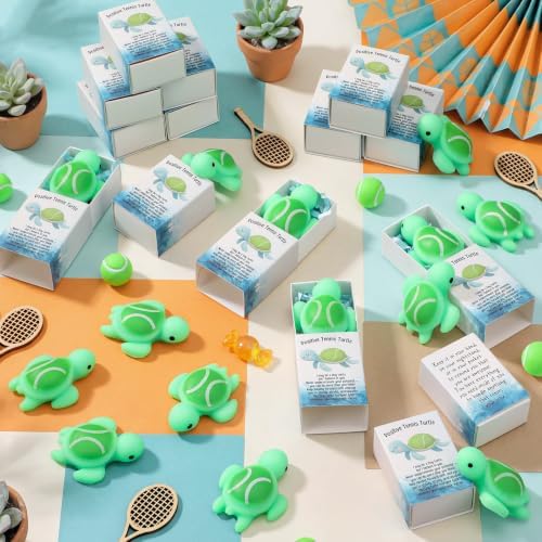 Wettarn 25 Sets Tennis Positive Gifts Sport Party Favors with Boxes
