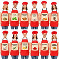 Halloween Spice Condiments Apron & Hat