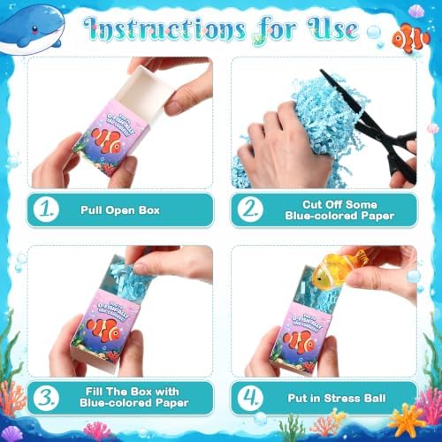 56 Sets Positive Gifts Ocean Animal Favors with Boxes