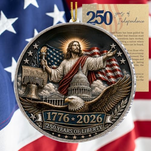 250 Anniversary USA Ornament, 2D Acrylic USA 250th Anniversary Merchandise, Fourth of July Decorations, Patriotic Decor, USA 250th Anniversary 4th of July Gifts, USA 250th Birthday Gifts