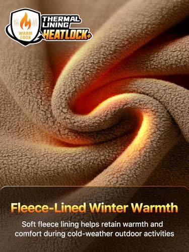 FREE SOLDIER Men's Fleece Lined Pants Softshell Snow Ski Pants