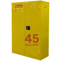 Jamco 45 Gallon Steel Flammable Safety Cabinet, Self-Closing Doors, Yellow | All-Welded Double-Wall Steel Flammable Storage Cabinet, Lockable Doors, 43"W X 18"D X 65"H, Osha & Fm Certified, Made In Usa