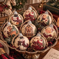 Outus 16pcs Vintage Christmas Tree Ornaments Ball, Burgundy Christmas Decor