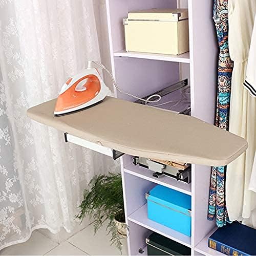 Hiding Ironing Board Foldable Ironing Station in Cabinet for Apartment & Small Room | Sturdy Folding Board, Easy-Release Lever 11.8 (W) x 5.5 (H) x Length 16.9 (L) White