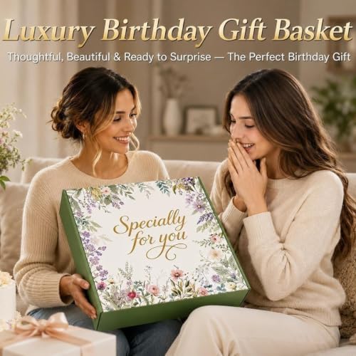 Self Care Gifts for Women Birthday Gifts for Her, Christmas Self Care Gift Basket, Get Well Soon Gift, Thinking of You Care Package Spa Gift for Women, Gift Box for Adults Mom Sister